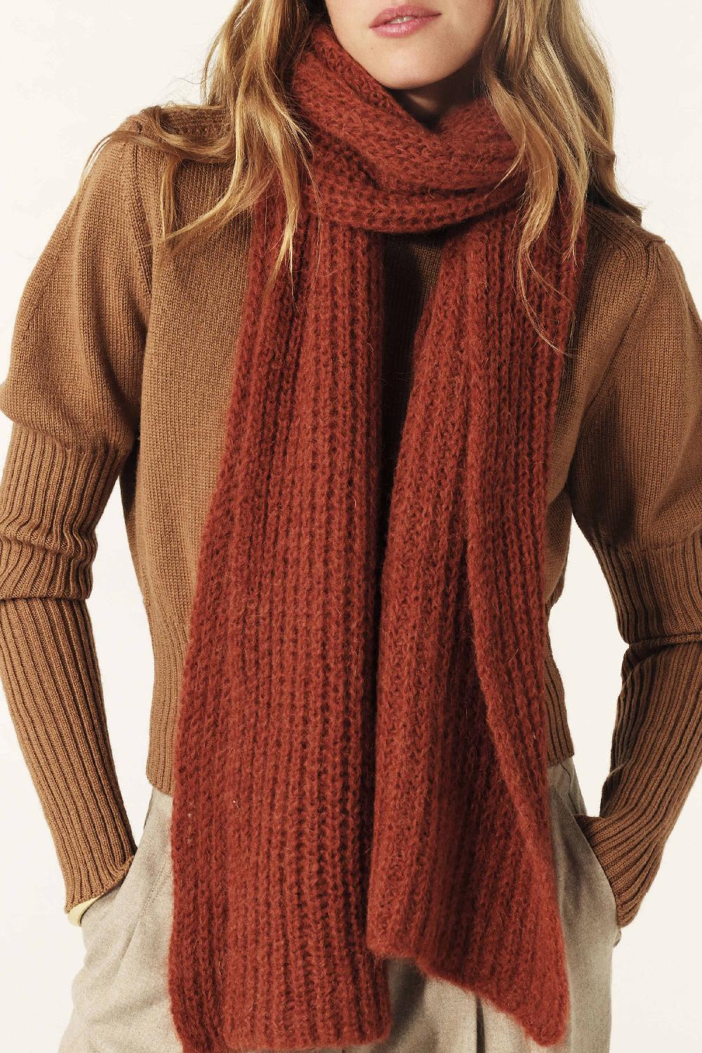 Ba&sh éCharpe En Maille Bahia Marron