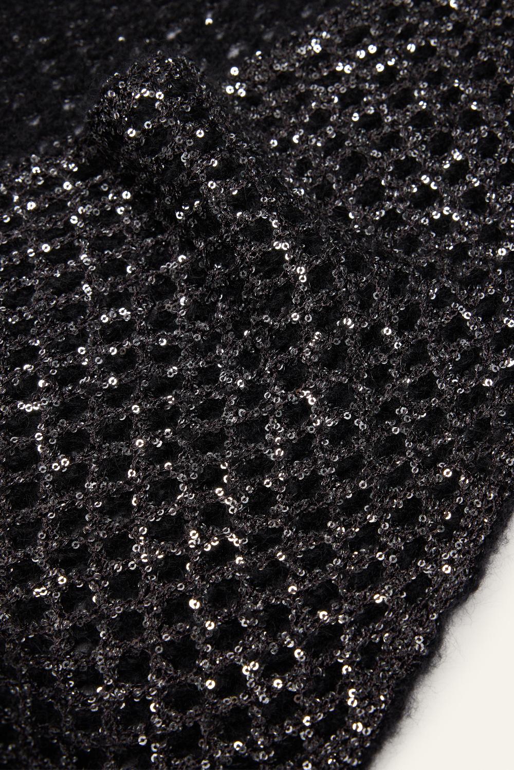 Ba&sh éCharpe Forme Triangle Noda Noir