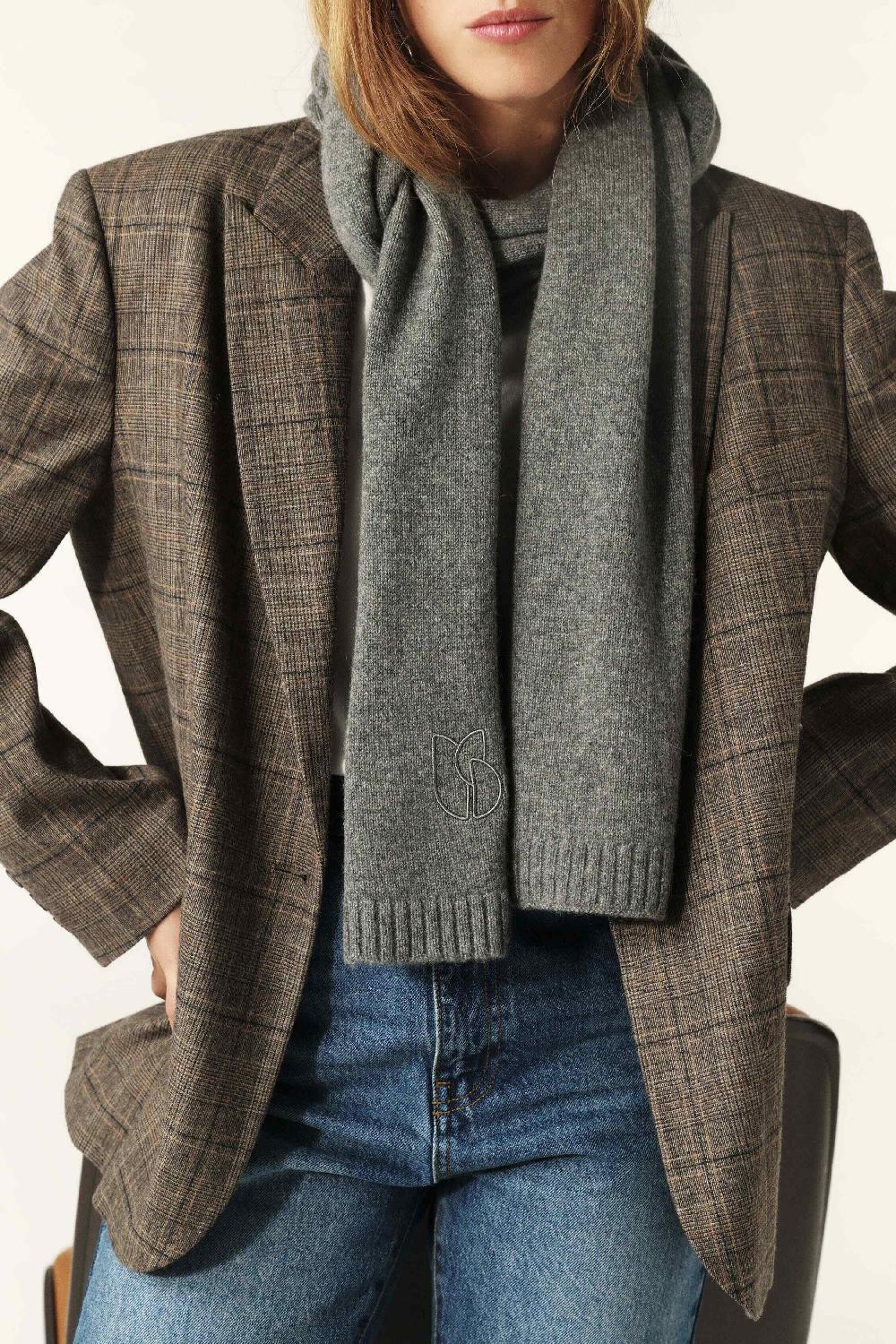 Ba&sh éCharpe Longue Comie Gris