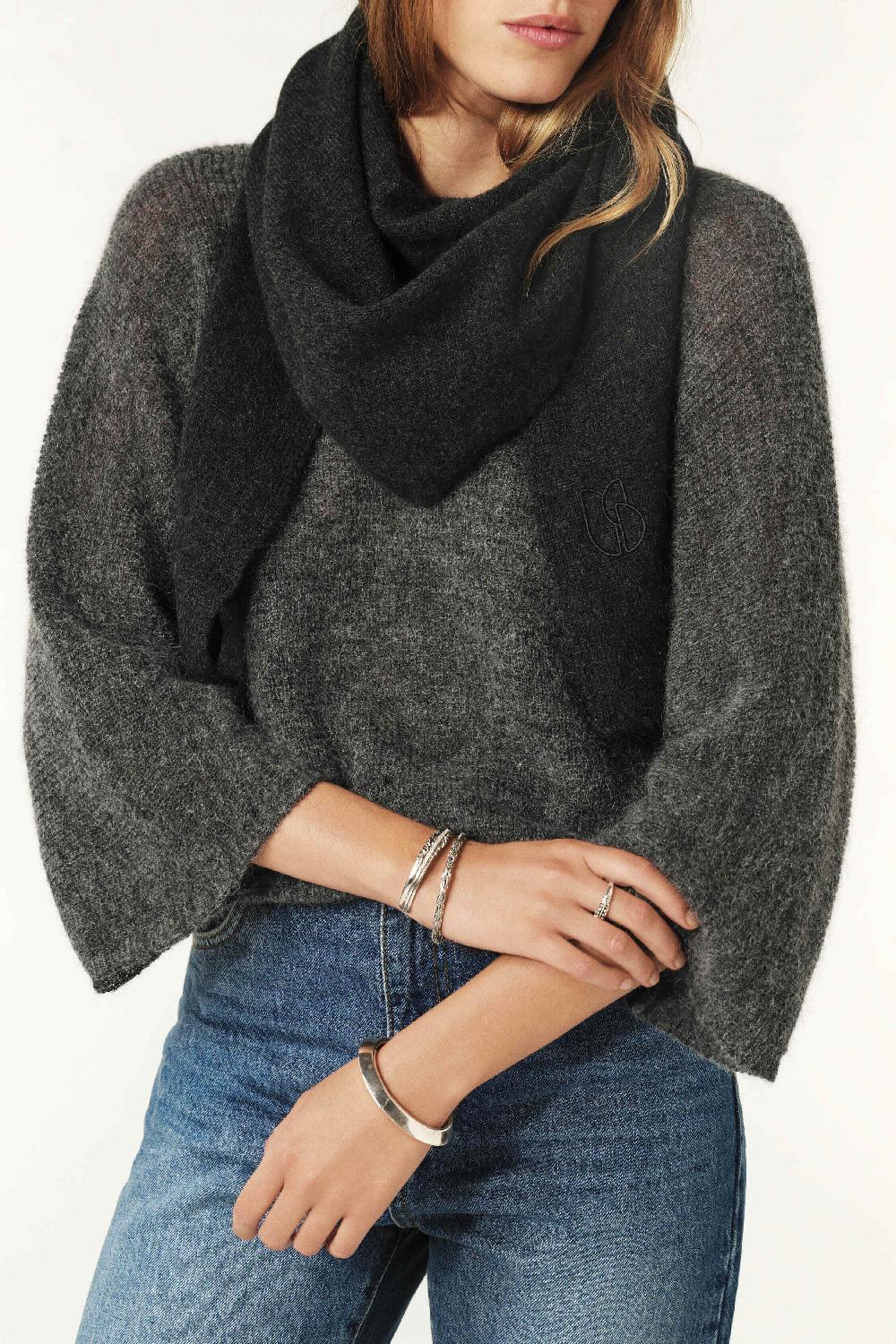 Ba&sh éCharpe Triangle Colly Gris