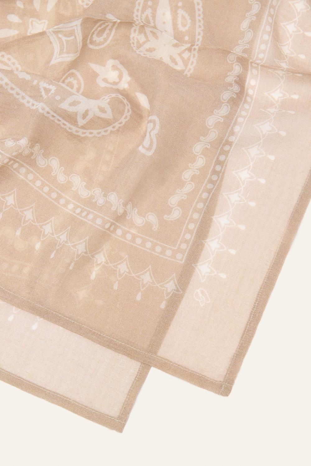 Ba&sh Foulard Carré Flavie Beige