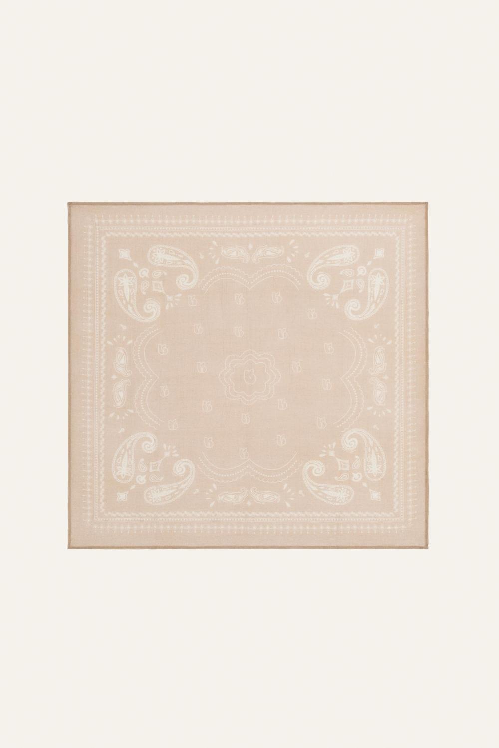 ba&sh Foulard Carré Flavie Beige
