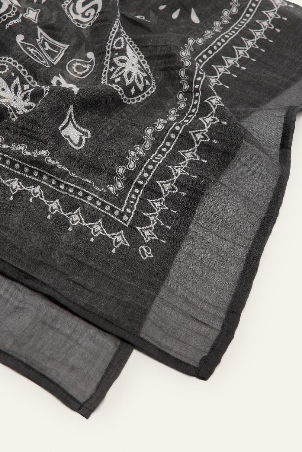 Ba&sh Foulard Carré Flavie Noir