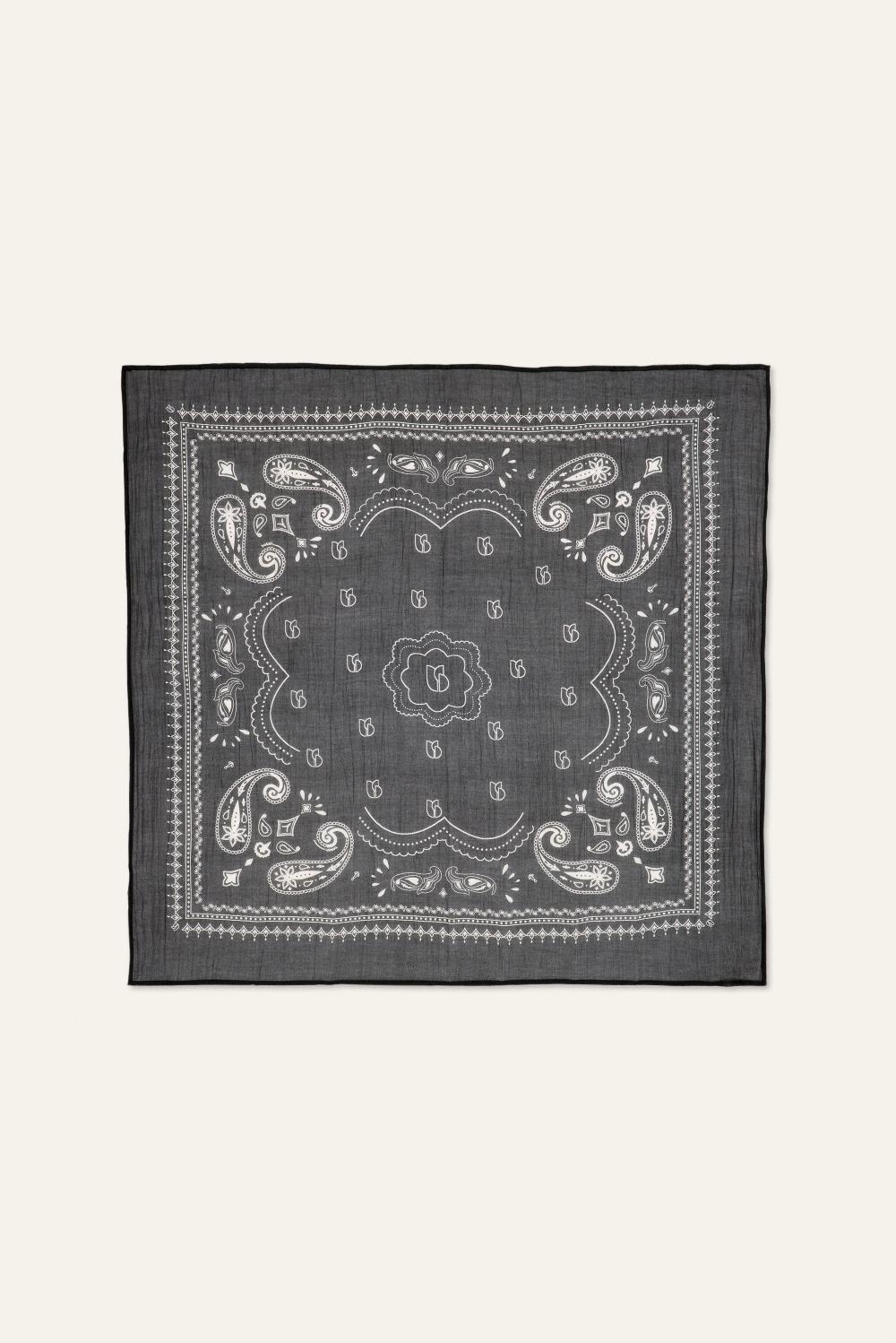 ba&sh Foulard Carré Flavie Noir