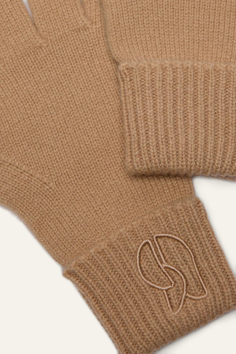 Ba&sh Gants En Maille Cimon Marron