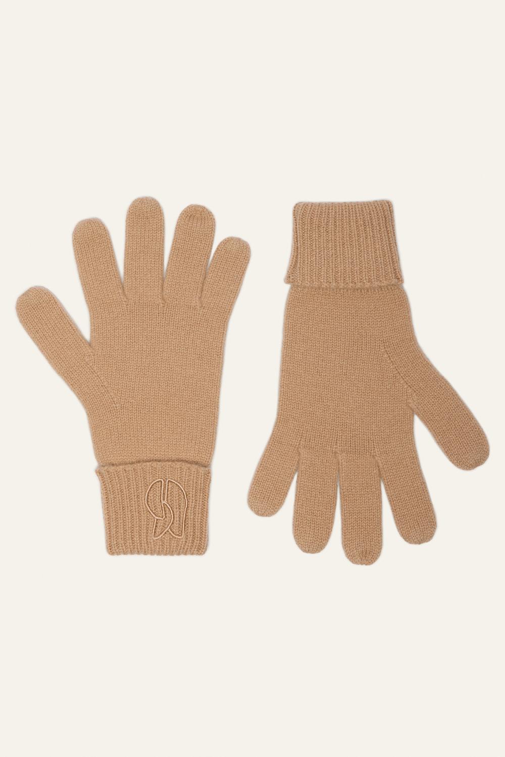 ba&sh Gants En Maille Cimon Marron