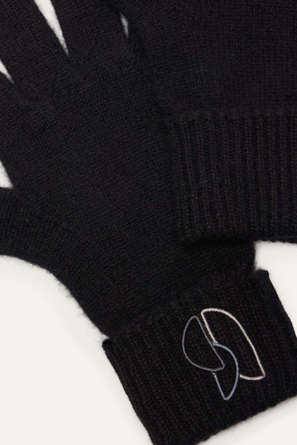 Ba&sh Gants En Maille Cimon Noir