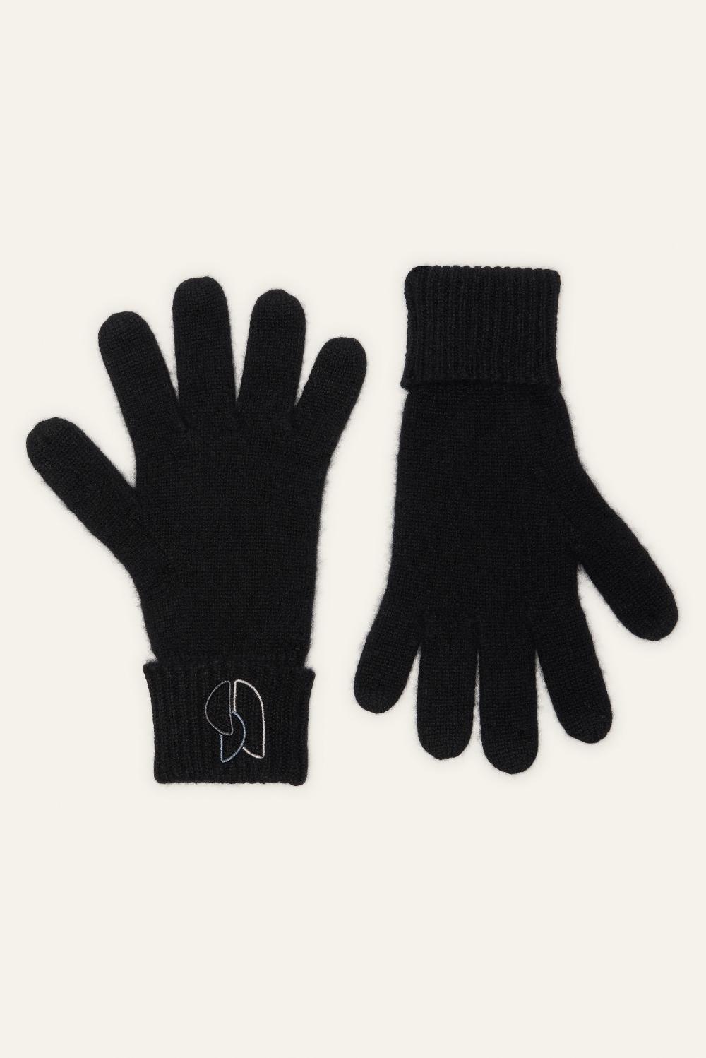 ba&sh Gants En Maille Cimon Noir