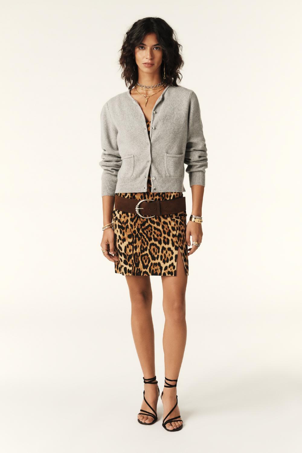 Ba&sh Gilet En Laine Et Cachemie Pharell Gris