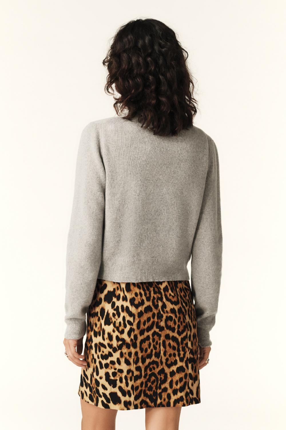 Ba&sh Gilet En Laine Et Cachemie Pharell Gris