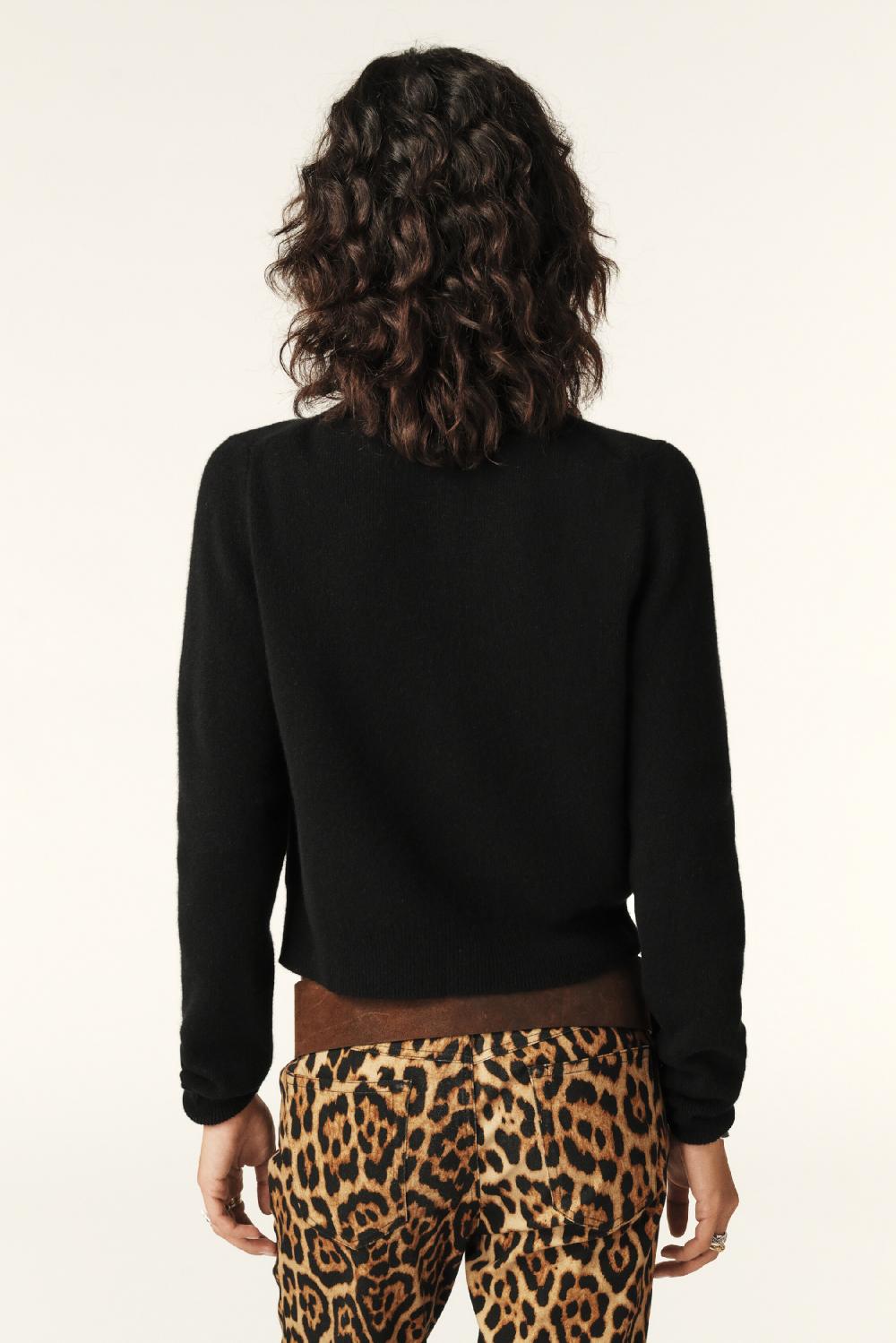 Ba&sh Gilet En Laine Et Cachemie Pharell Noir