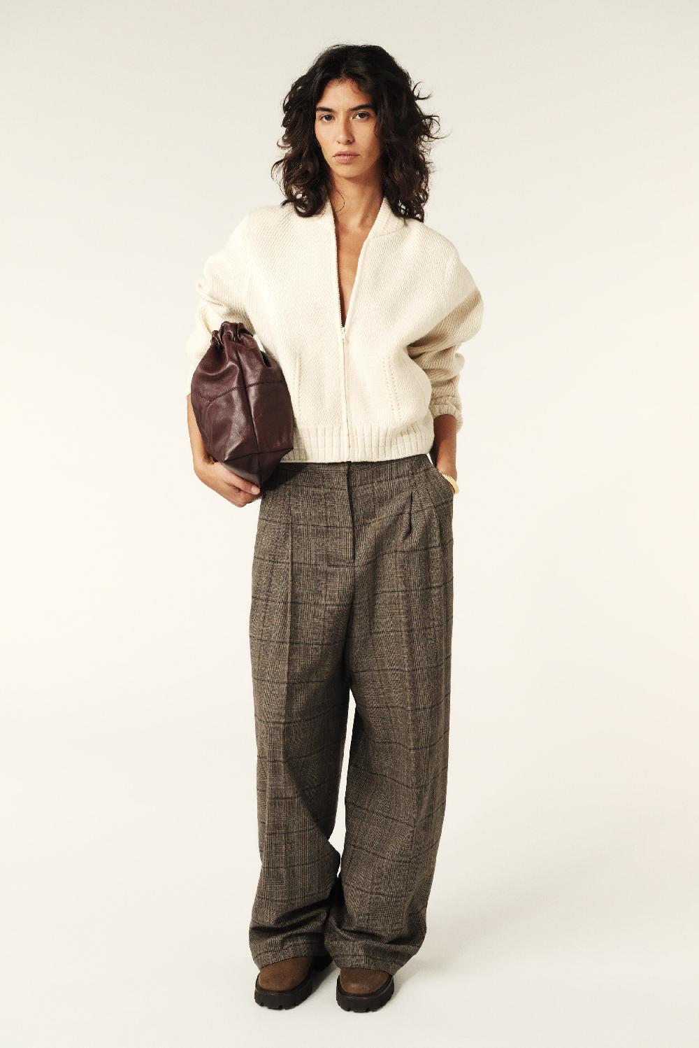 Ba&sh Gilet Manches Longues Belem Blanc Ecru