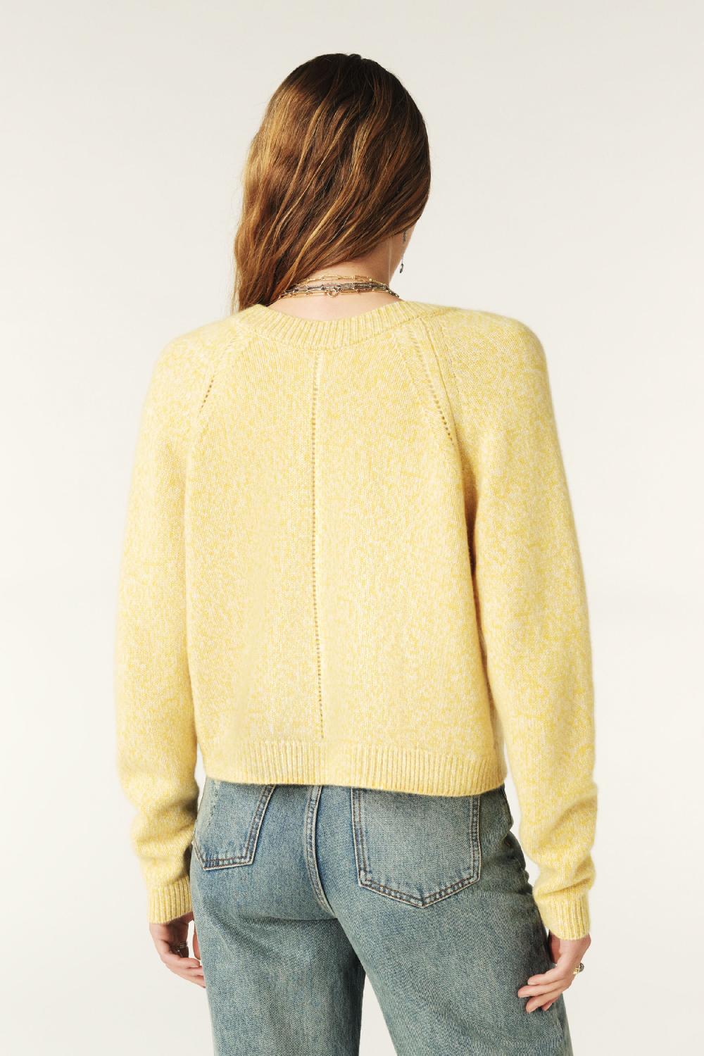 Ba&sh Gilet Manches Longues Carila Jaune