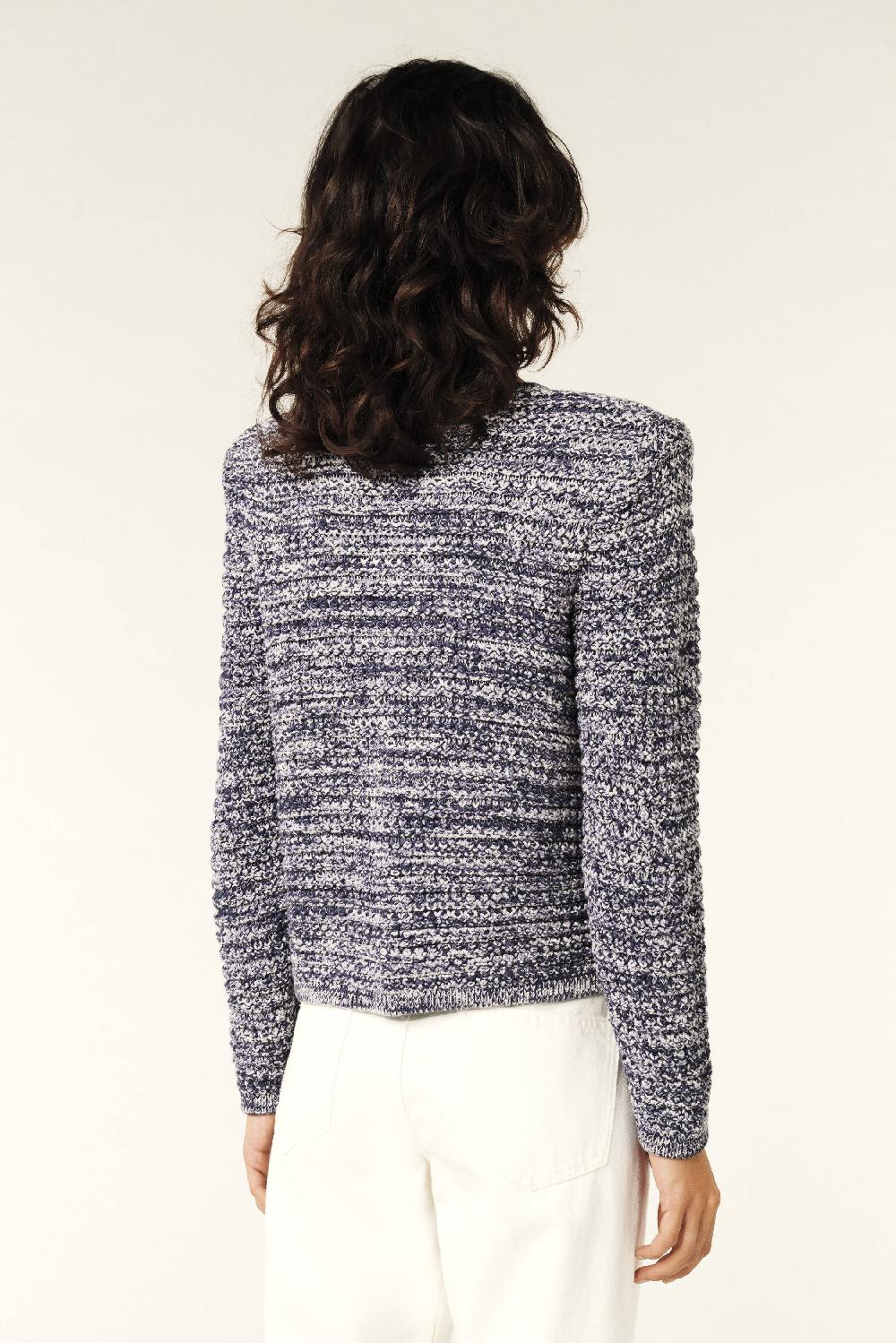 Ba&sh Gilet Manches Longues Guspa Navy