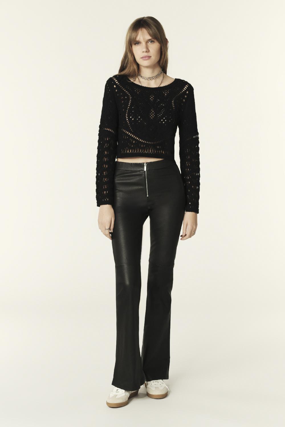 Ba&sh Gilet Manches Longues Marc Noir