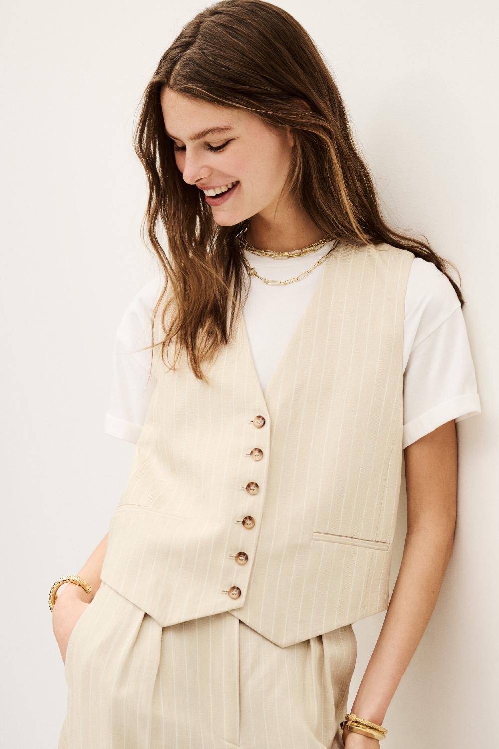 Ba&sh Gilet Patsy Beige