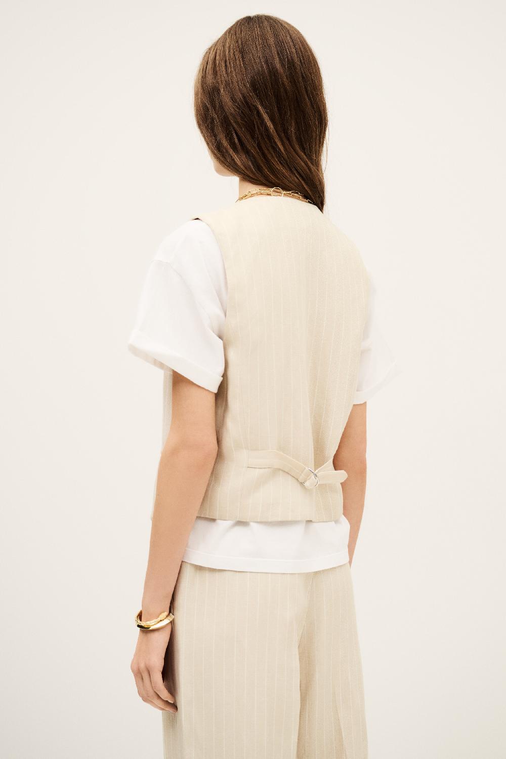 Ba&sh Gilet Patsy Beige