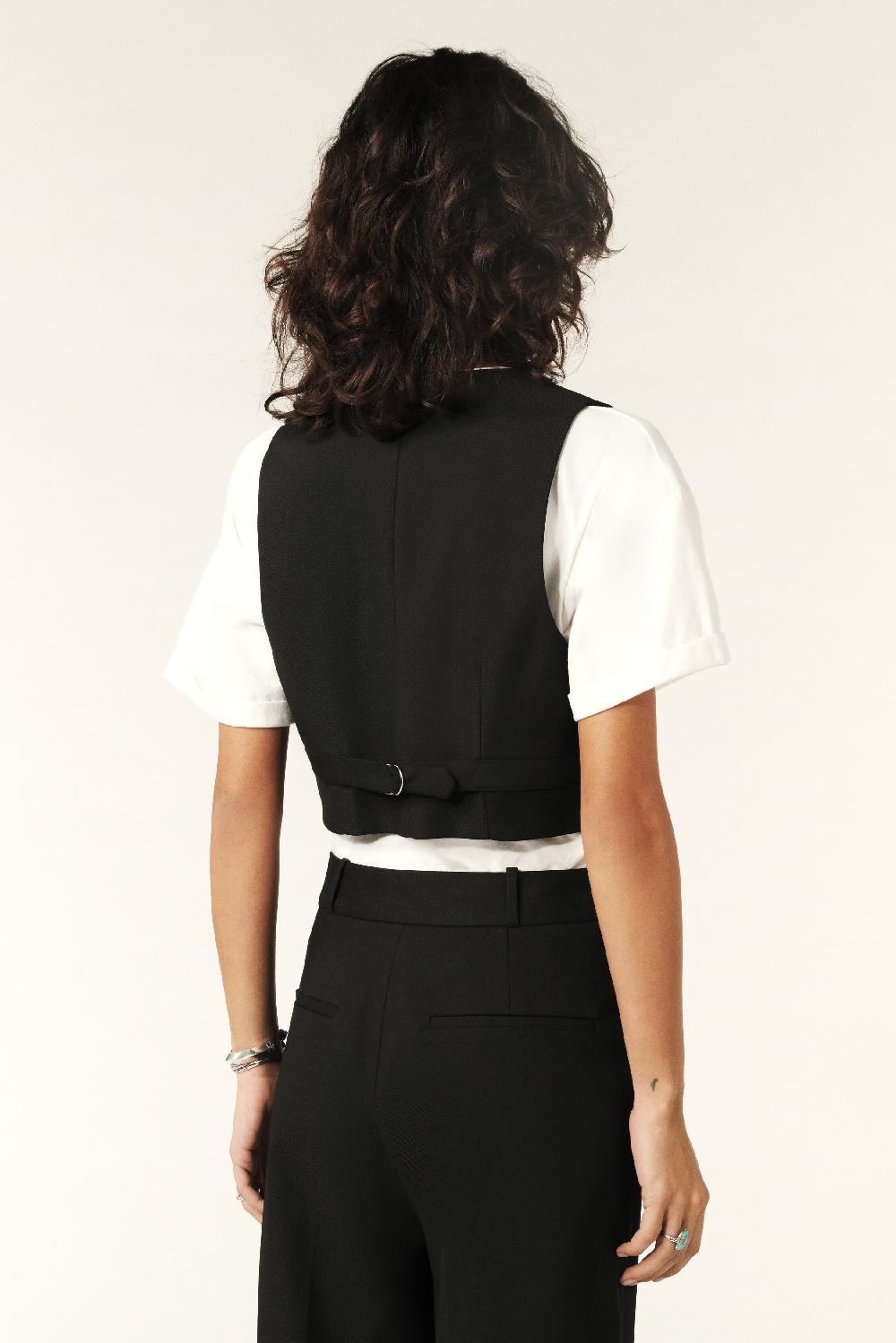 Ba&sh Gilet Sans Manches Jessy Noir