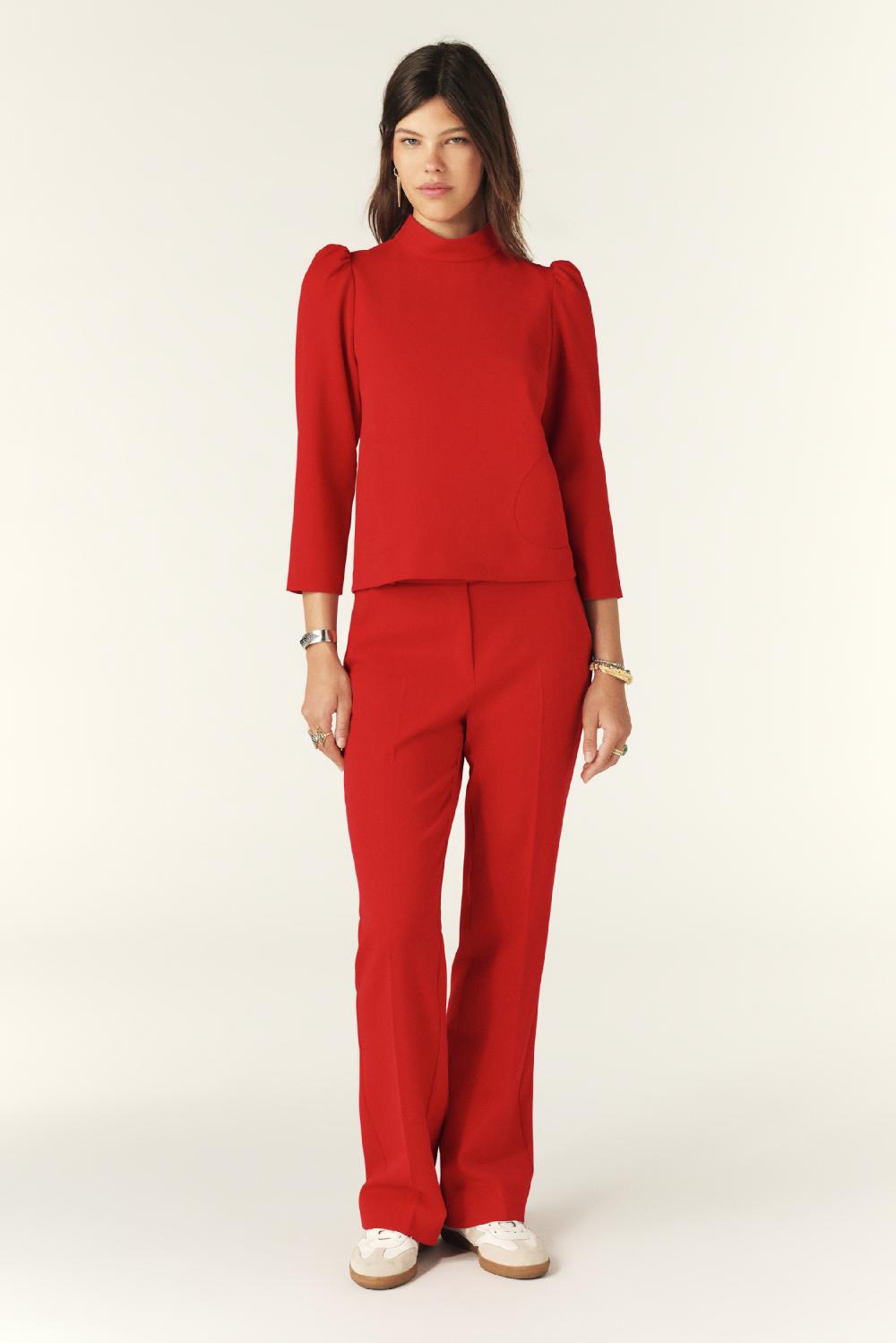 Ba&sh Haut Col Montant Coon Rouge