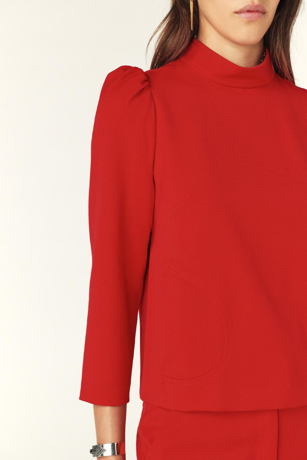 Ba&sh Haut Col Montant Coon Rouge