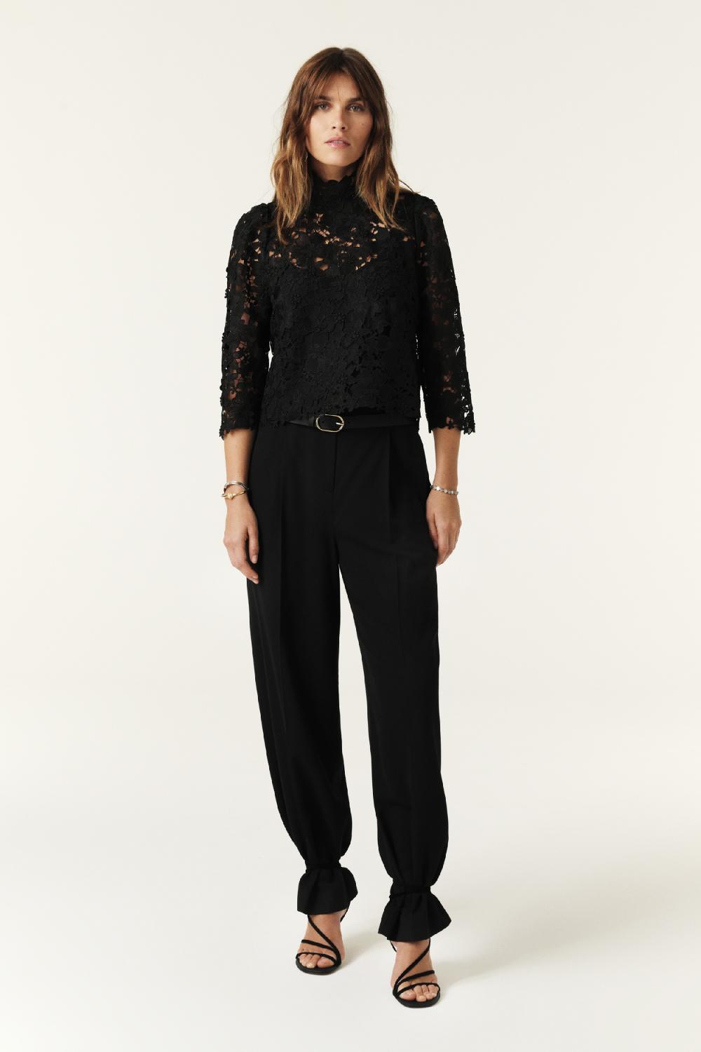 Ba&sh Haut Manches Trois-Quarts Paul Noir