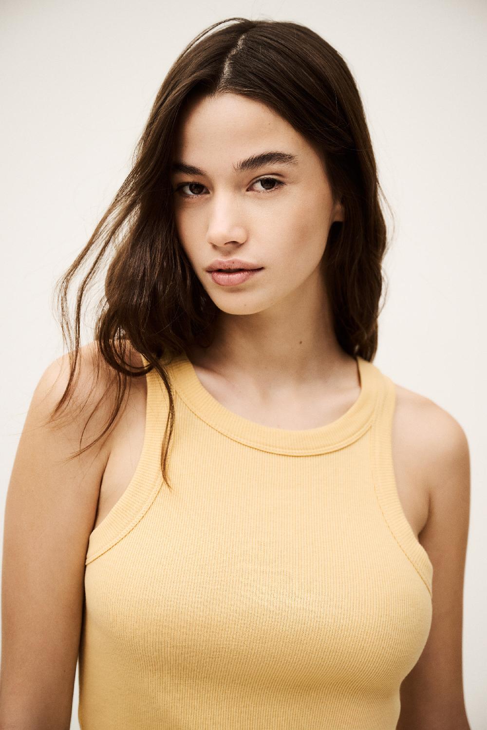 Ba&sh Haut Sans Manches Cynda Jaune