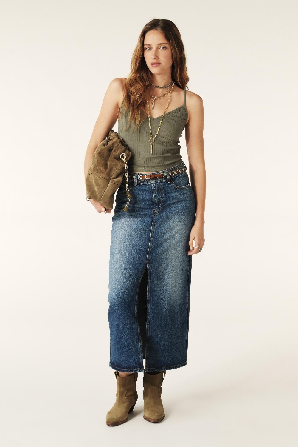 Ba&sh Haut Sans Manches Tarsa Kaki