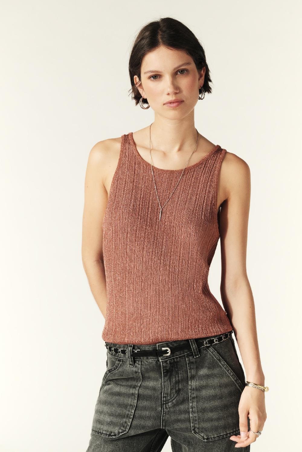 ba&sh Haut Sans Manches Zak Bronze