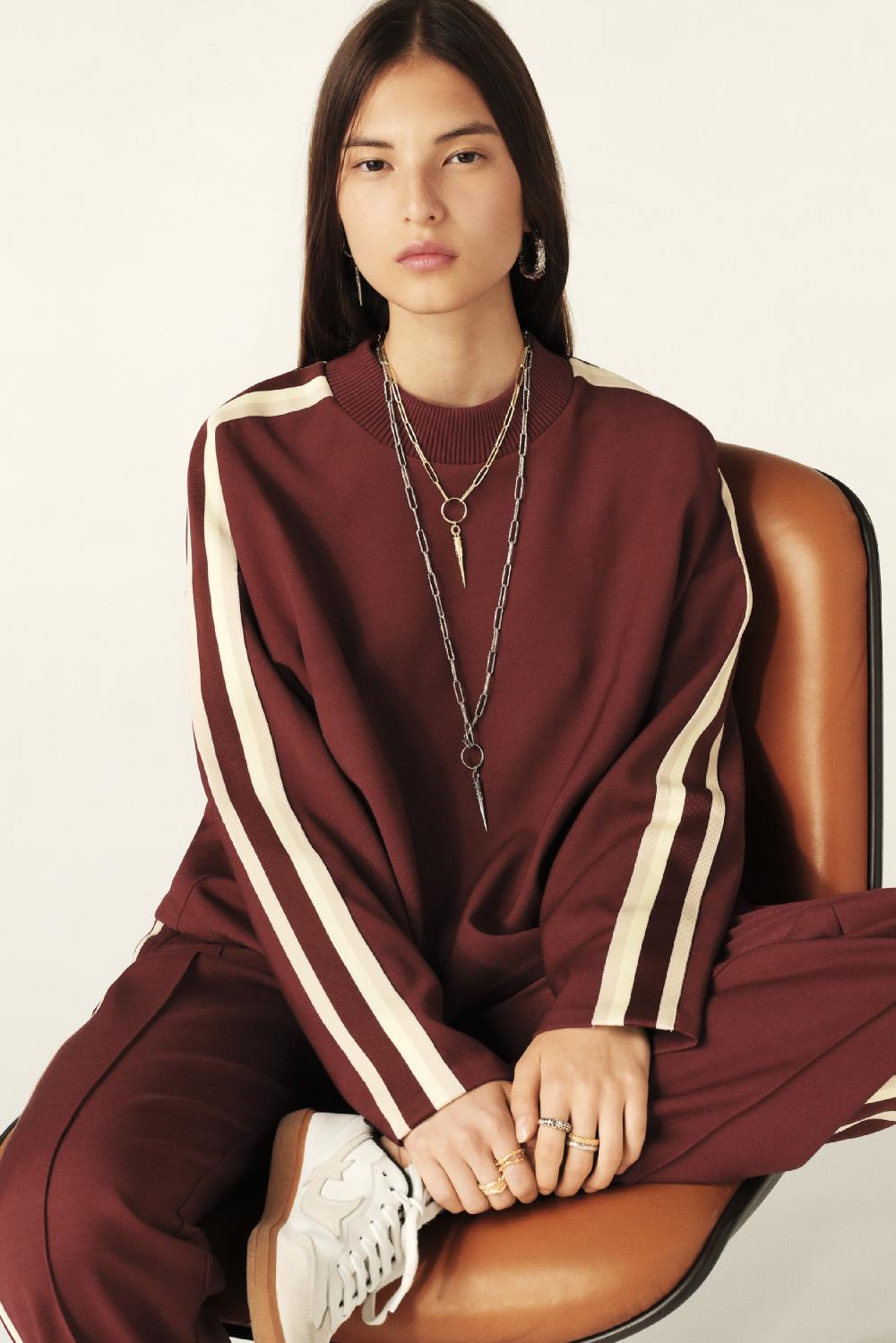 Ba&sh Haut Style Sweatshirt Spade Rouge