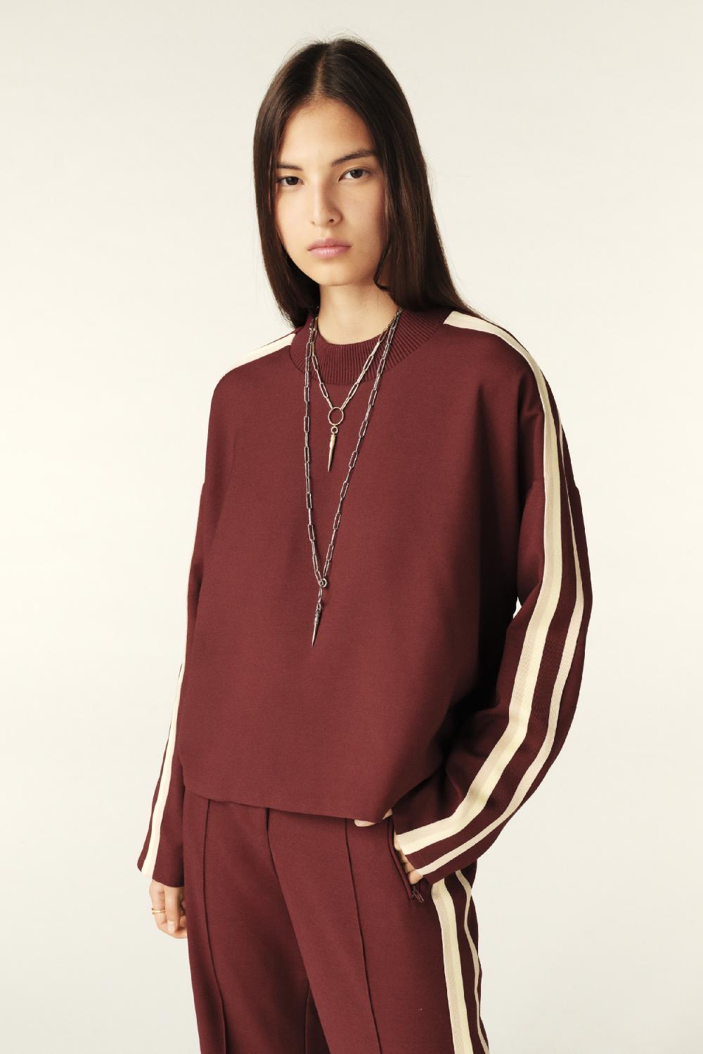 ba&sh Haut Style Sweatshirt Spade Rouge