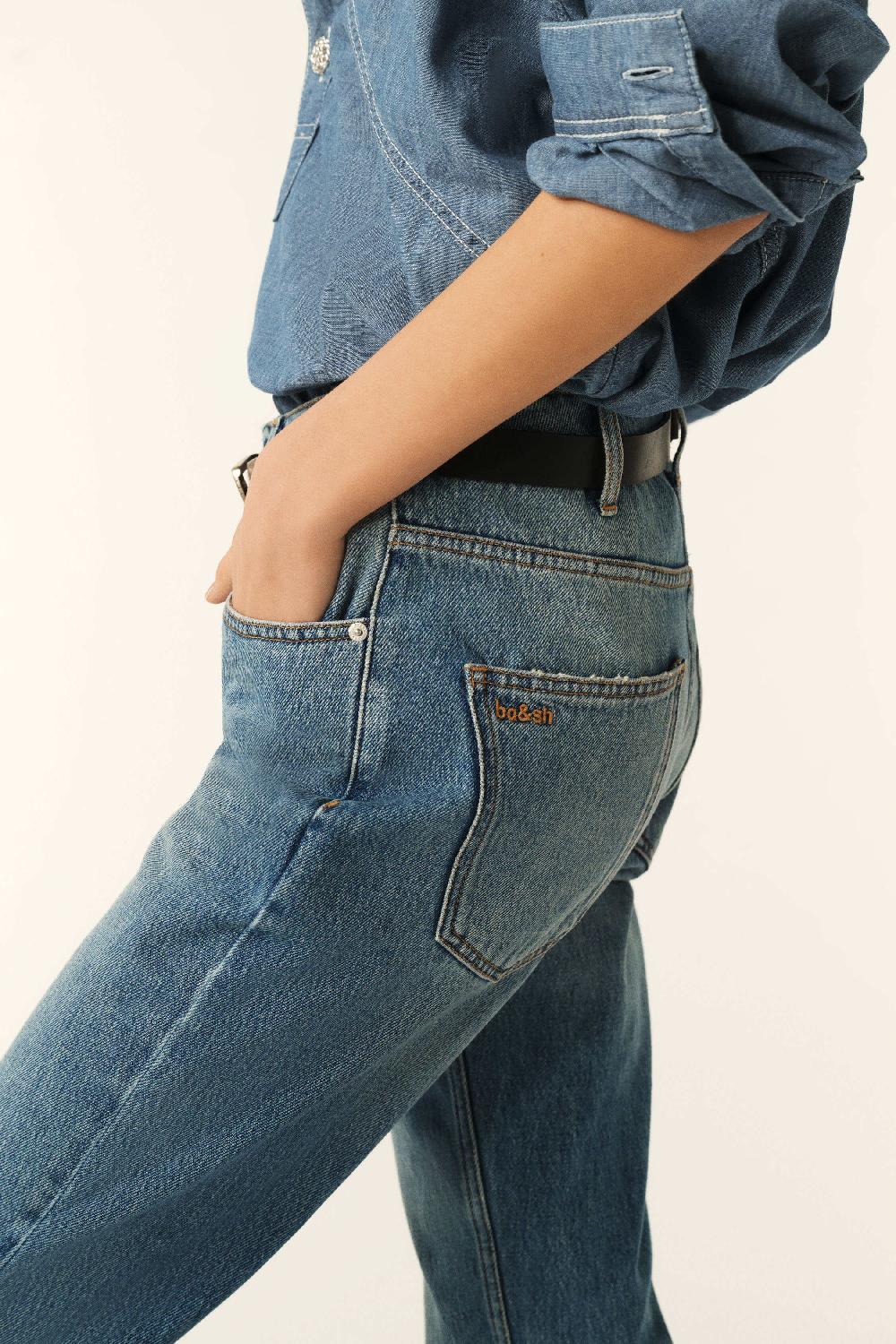 Ba&sh Jean Coupe Droite Velino Bleu