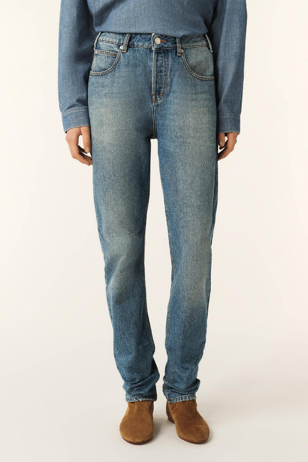 Ba&sh Jean Coupe Droite Velino Bleu