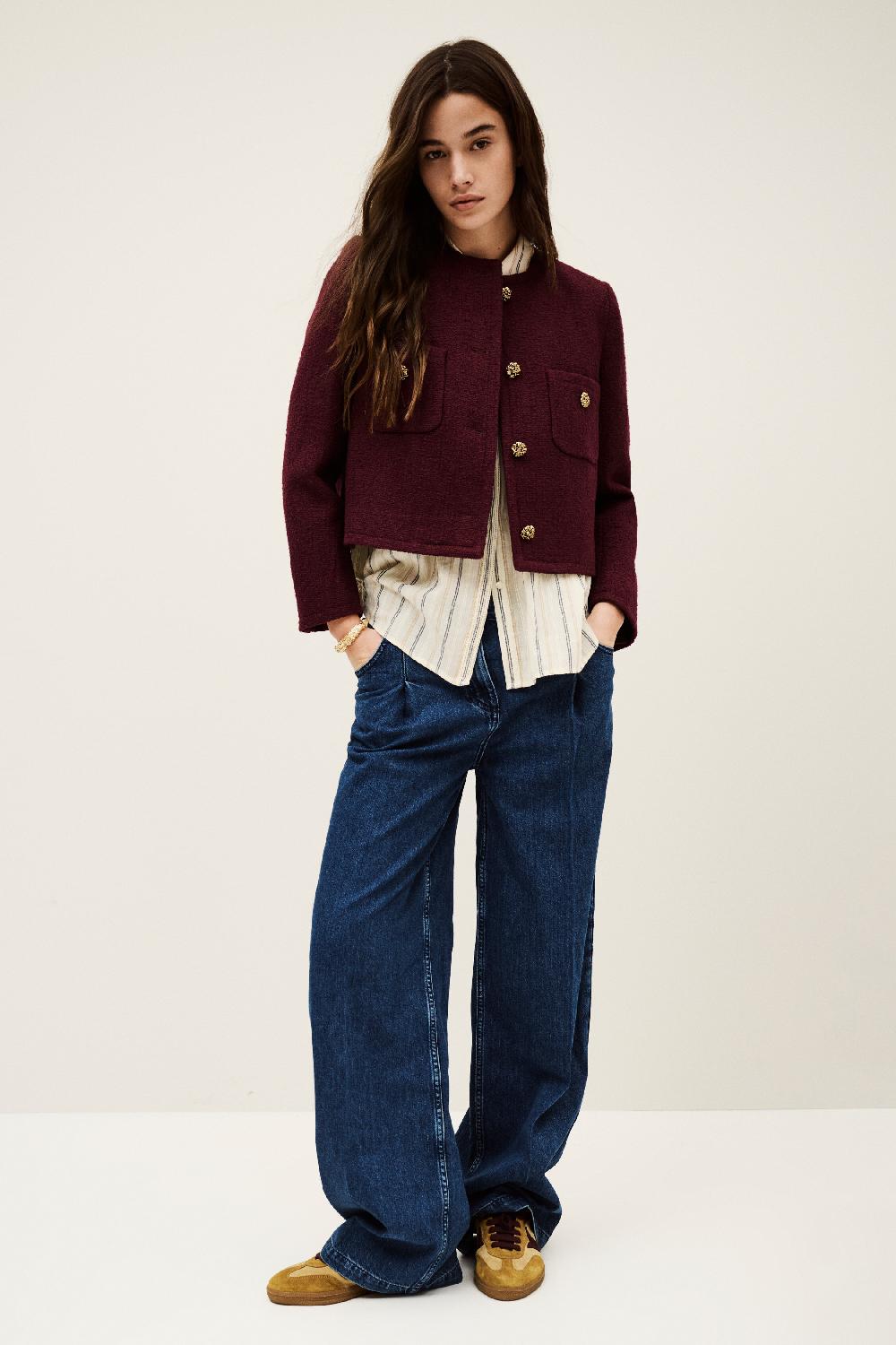 ba&sh Jean Coupe Large Fona Denim