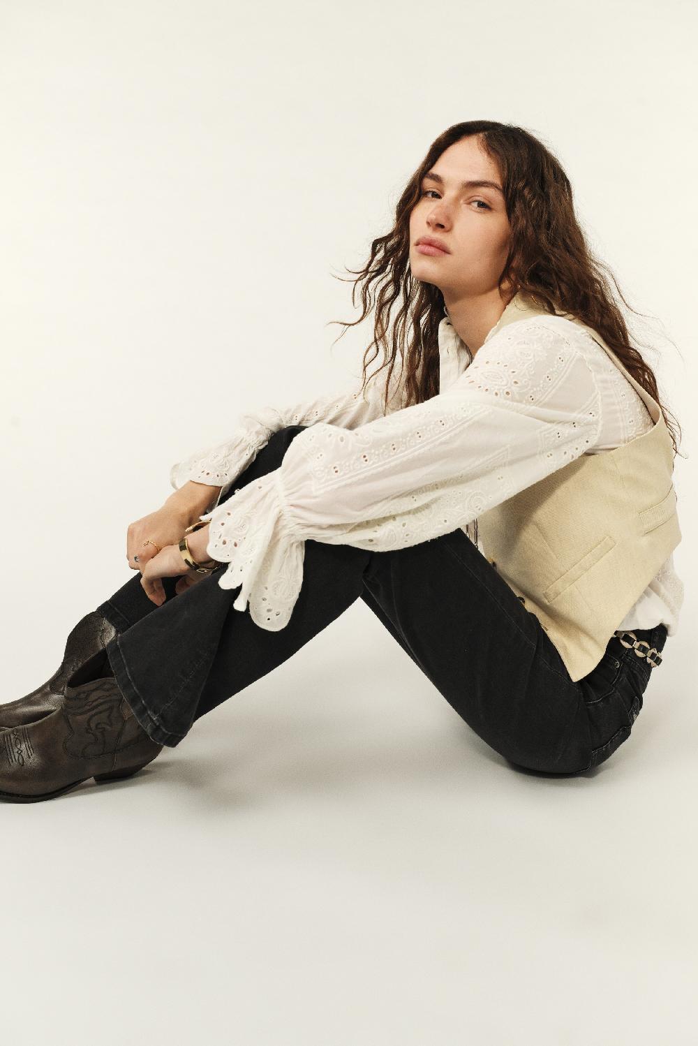 Ba&sh Jean Forme Bootcut Aommie Noir