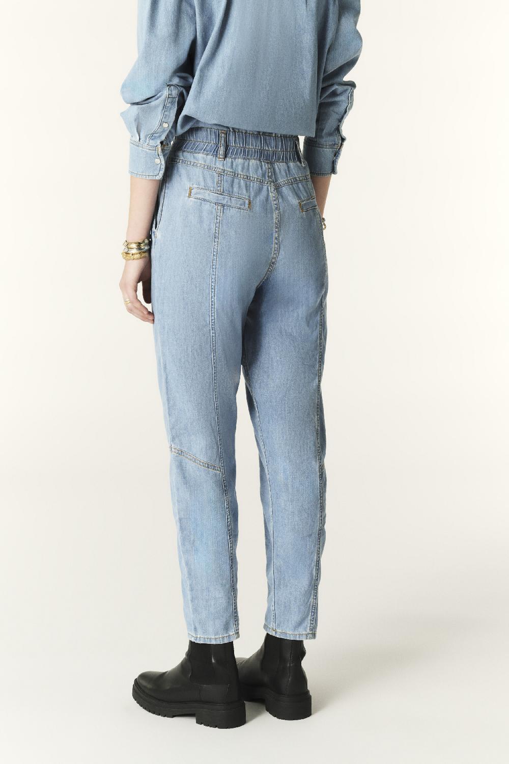 Ba&sh Jean Taille Haute Lony Bleu