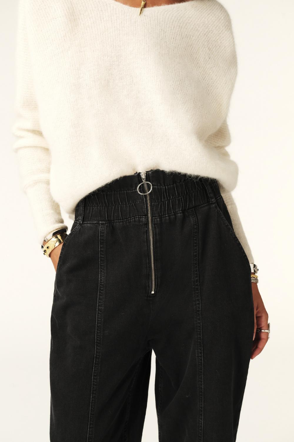 Ba&sh Jean Taille Haute Mony Noir