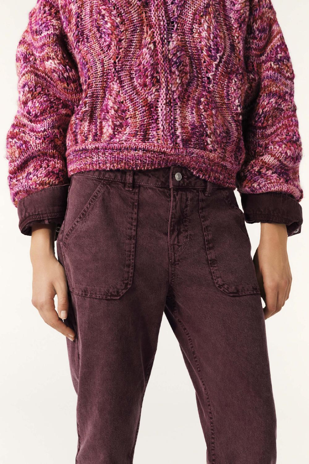 Ba&sh Jeans Boyfriend Fely Rouge