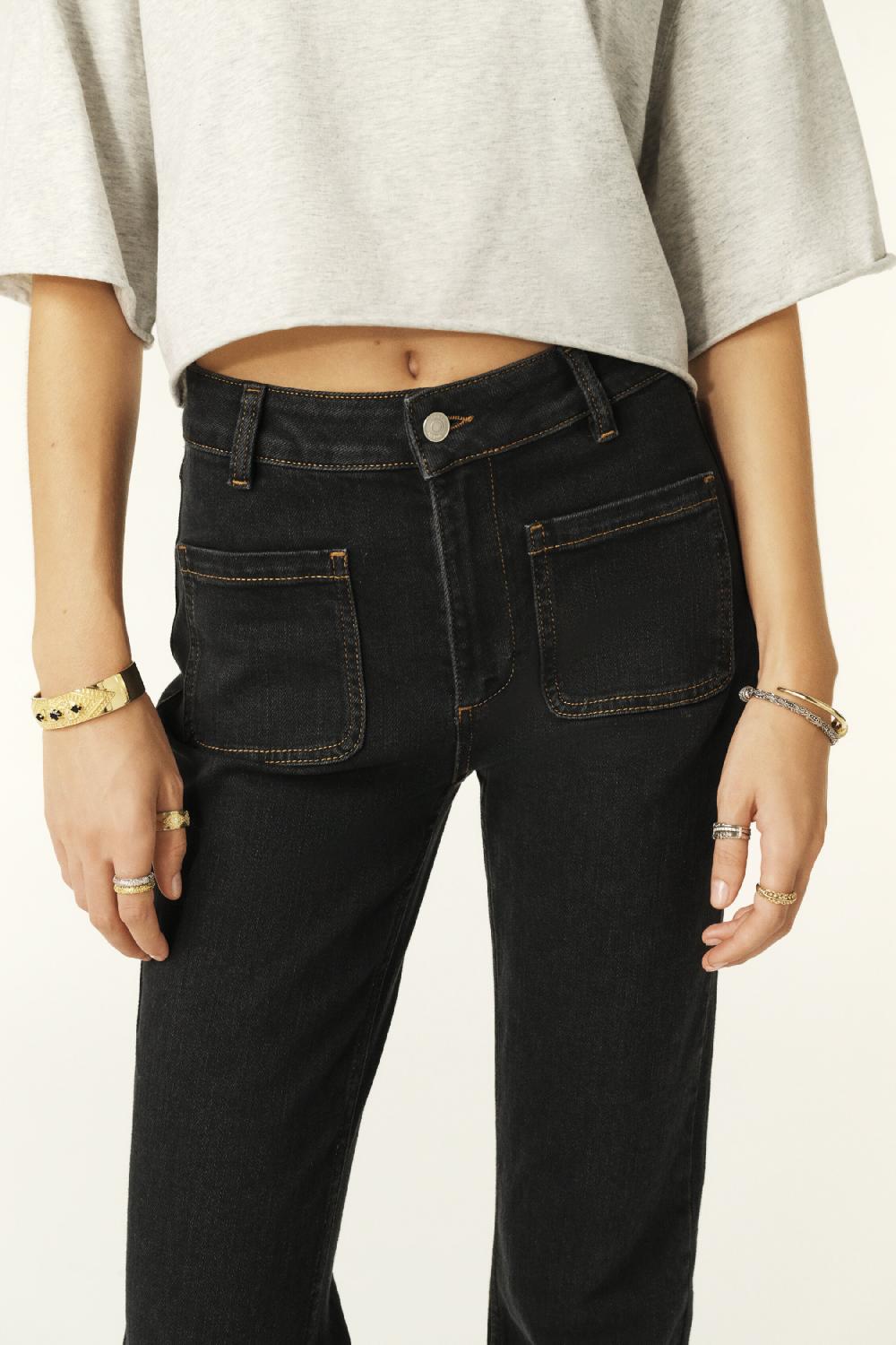 Ba&sh Jeans Flare Ross Noir