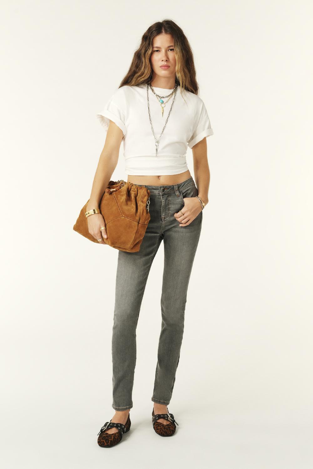 ba&sh Jeans Slim Aimie Gris