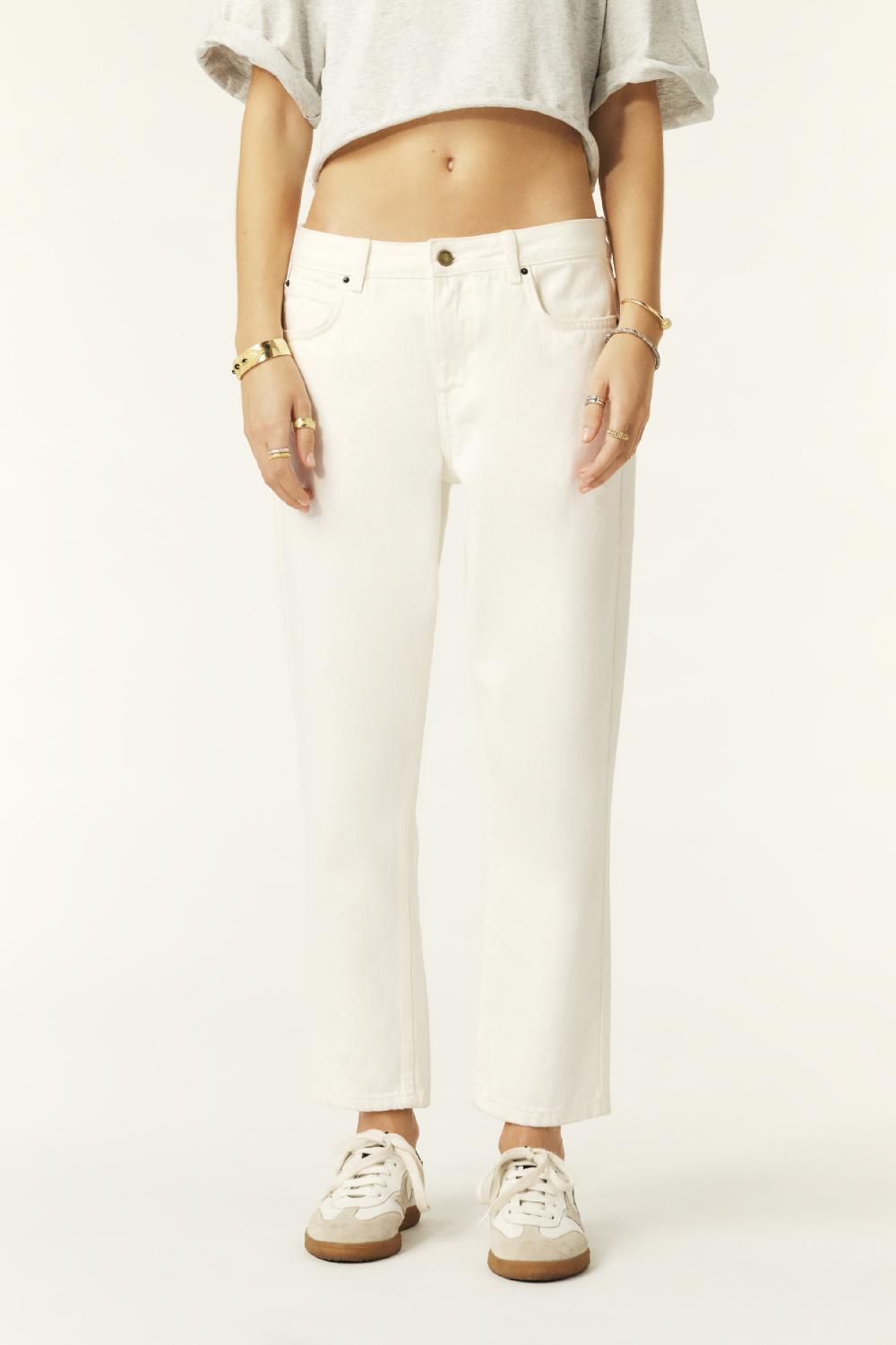 Ba&sh Jeans Straight Devon Blanc Ecru