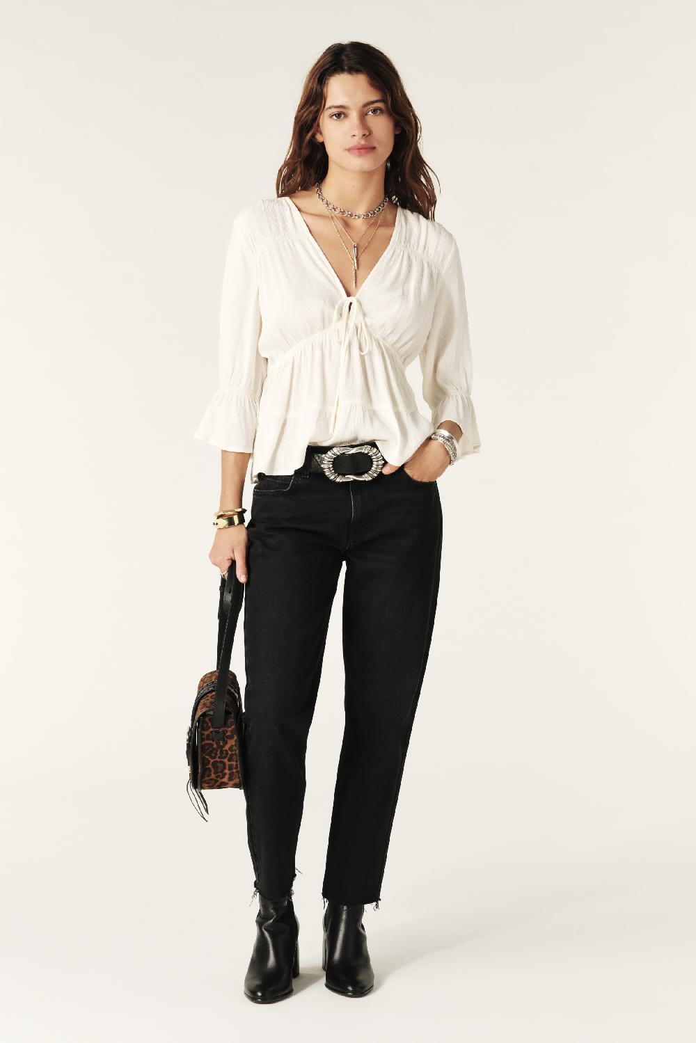 Ba&sh Jeans Straight Evan Noir