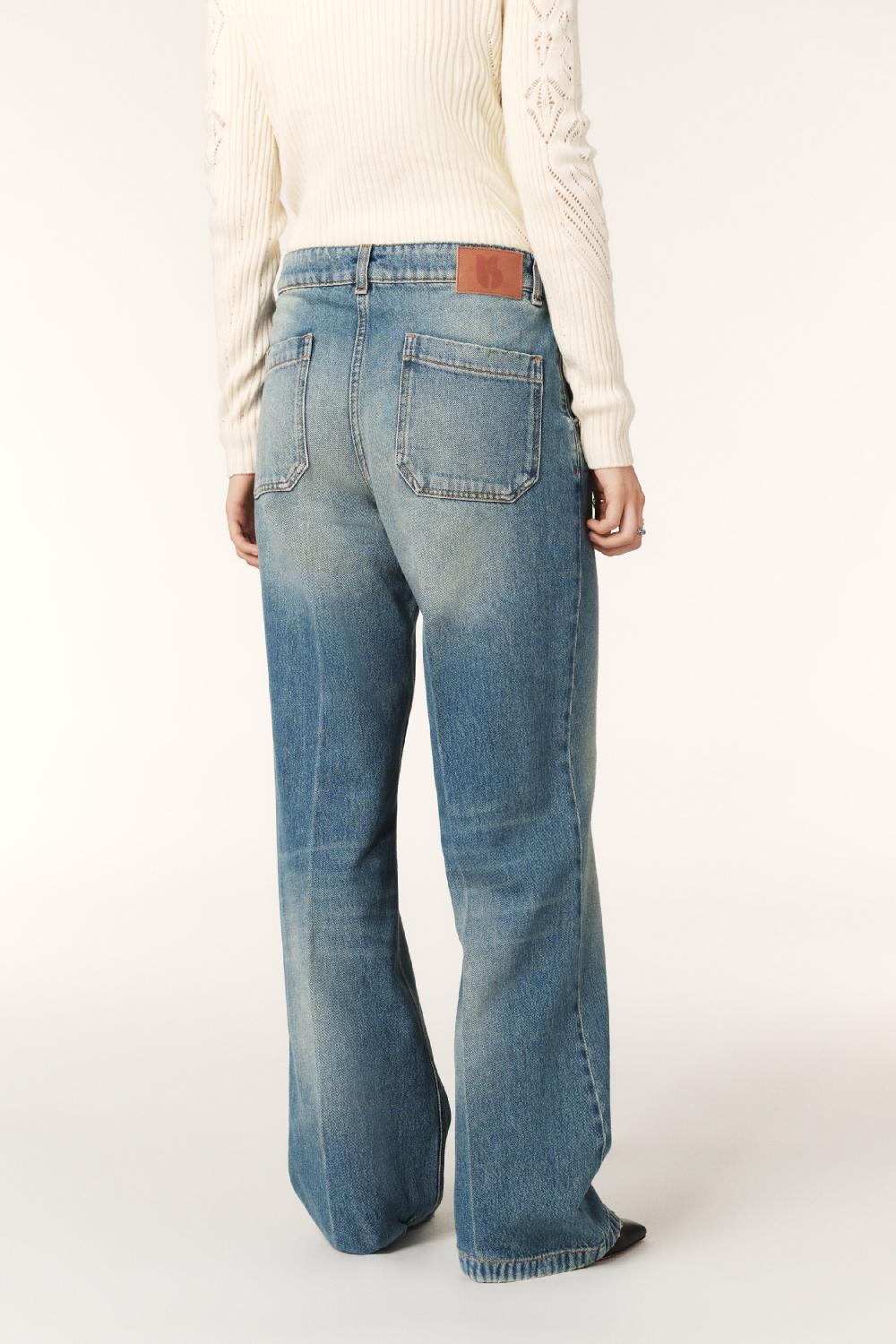 Ba&sh Jeans Wide Vecchi Bleu