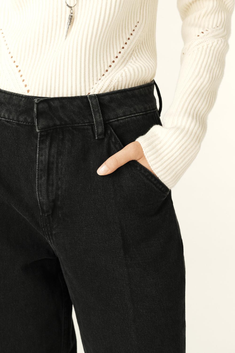 Ba&sh Jeans Wide Vocci Noir