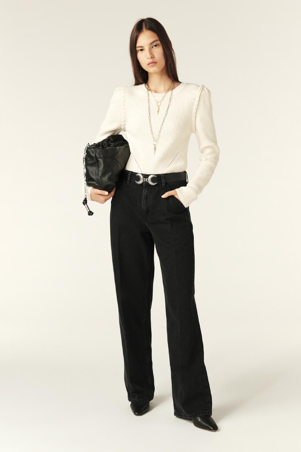 ba&sh Jeans Wide Vocci Noir