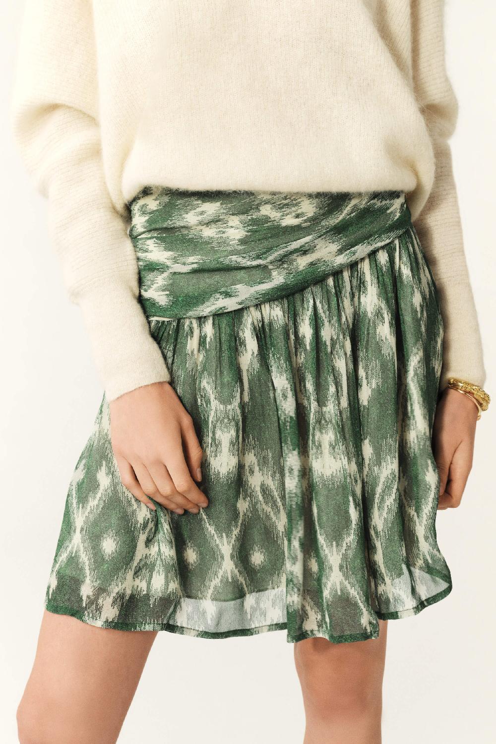 Ba&sh Jupe Courte Mina Kaki