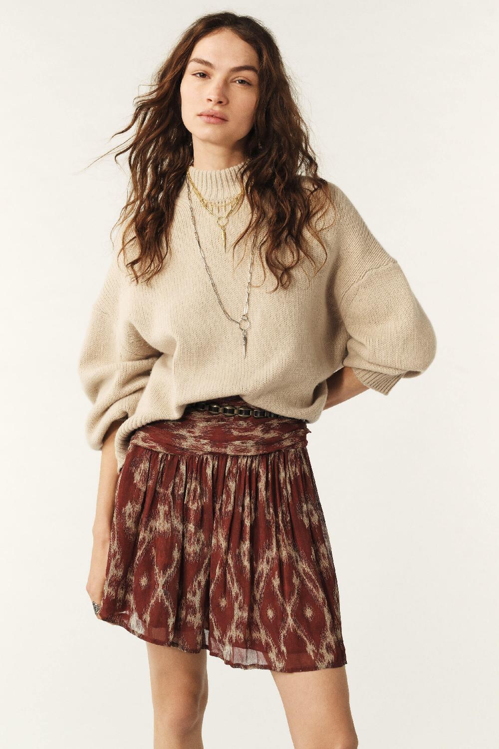 Ba&sh Jupe Courte Mina Rouge