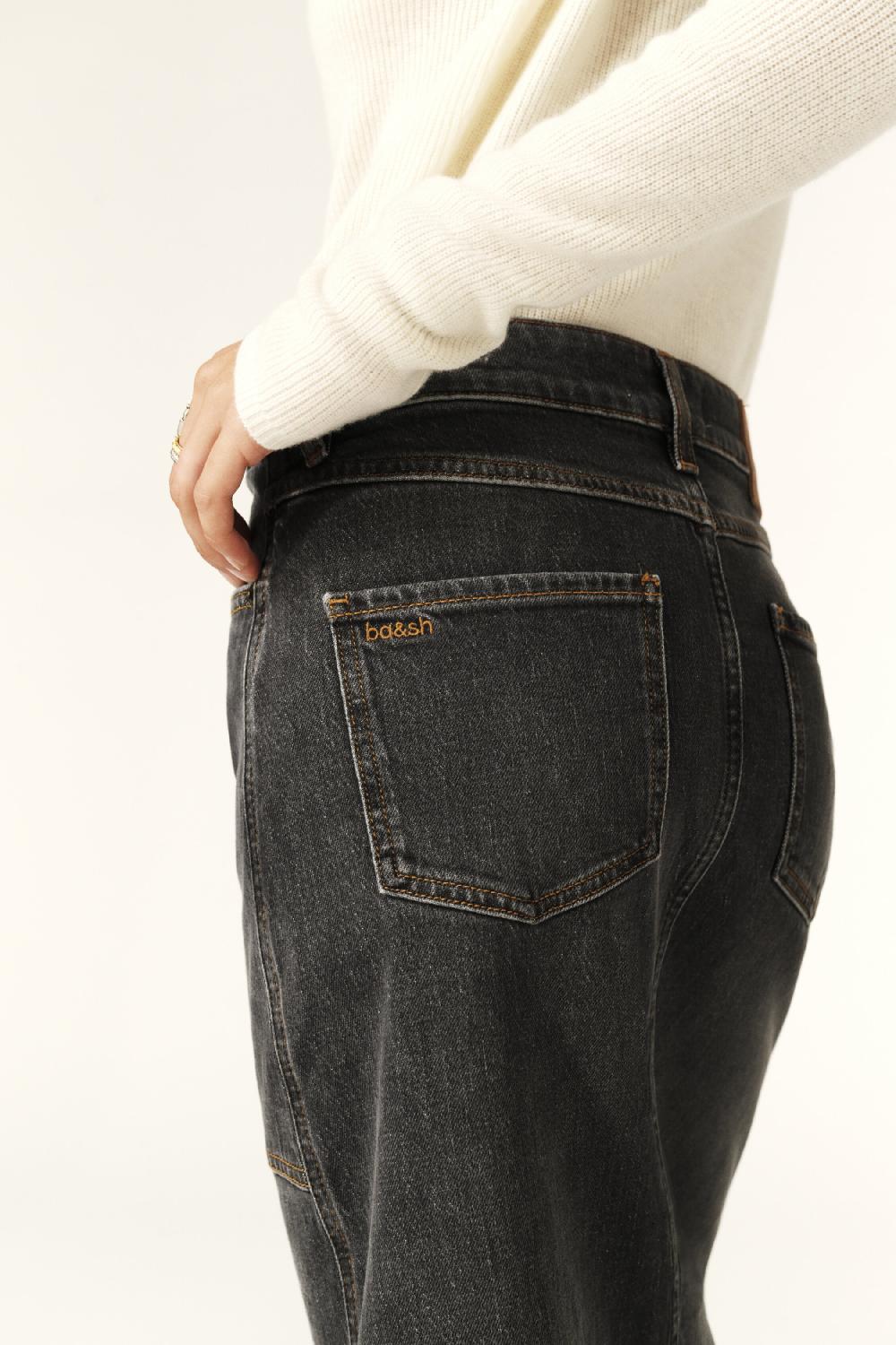 Ba&sh Jupe Denim Cicky Noir