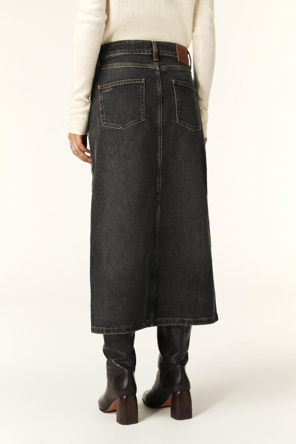 Ba&sh Jupe Denim Cicky Noir