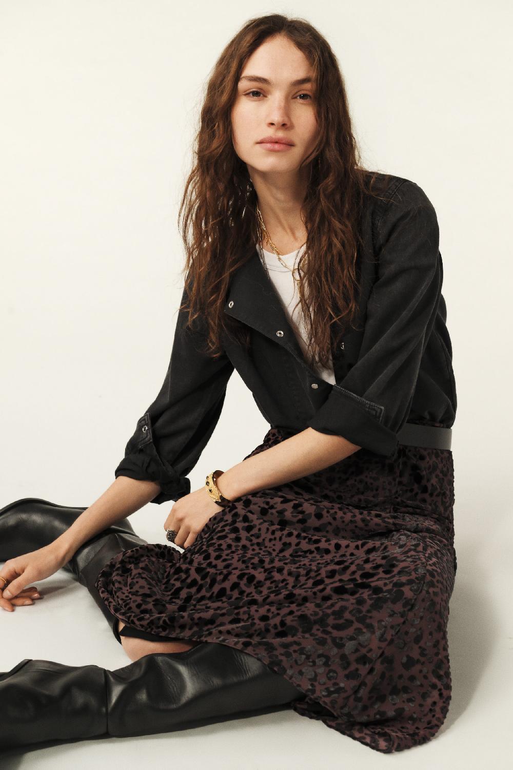 Ba&sh Jupe DéTails DrapéS Dido Prune