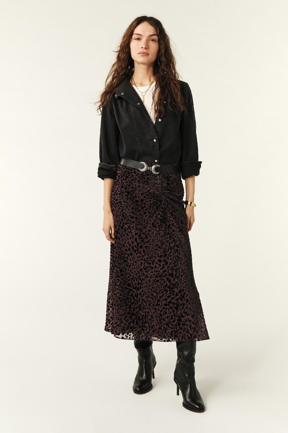 ba&sh Jupe DéTails DrapéS Dido Prune